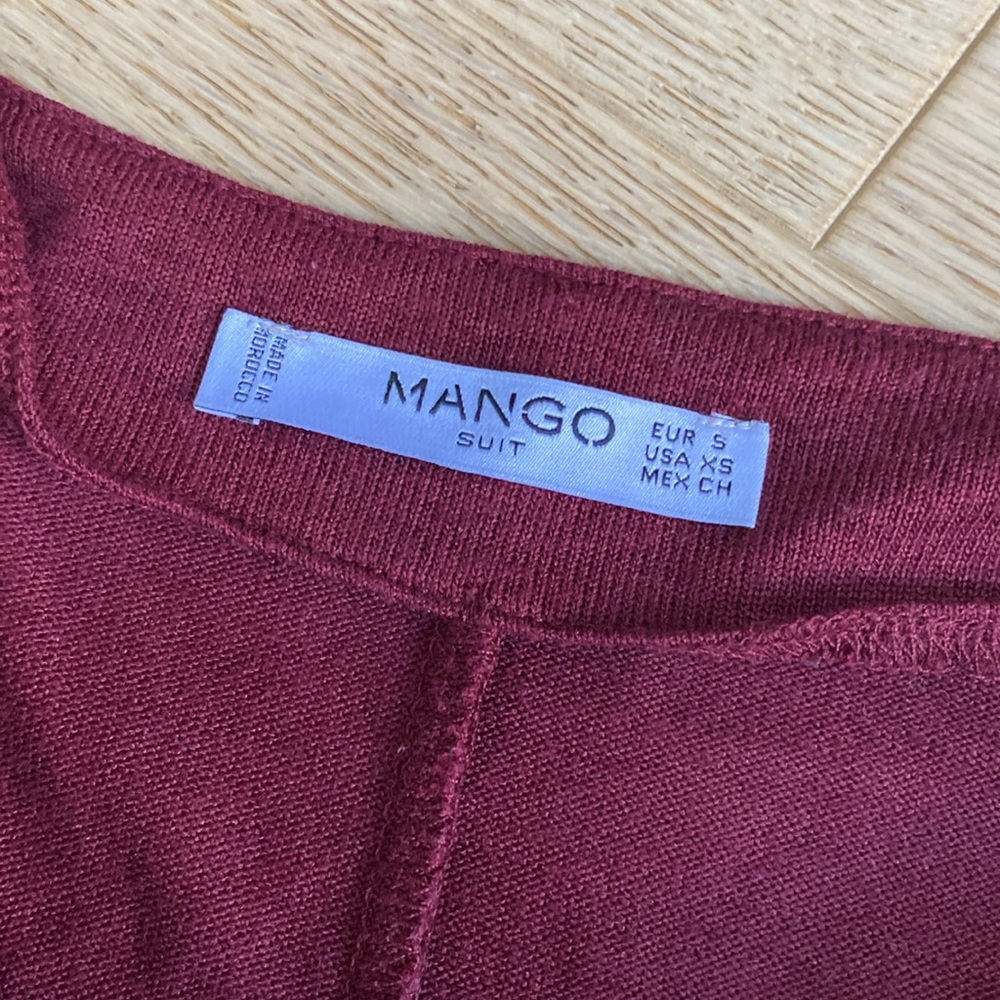 Mango | Maroon Bell Sleeve Sweater - Picture 2 of 4
